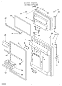 DOOR Diagram and Parts List for ET19PKXJW00  Whirlpool Refrigerator