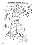 CONTROLS AND REAR PANEL Diagram and Parts List for LLR8245AG0  Whirlpool Washer