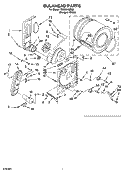 BULKHEAD PARTS Diagram and Parts List for TGDX640PQ0  Estate Dryer