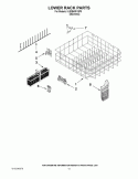 LOWER RACK PARTS Diagram and Parts List for KUDE40FXSP0  KitchenAid Dishwasher