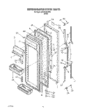 REFRIGERATOR DOOR Diagram and Parts List for 3XARG485WP00  Whirlpool Refrigerator