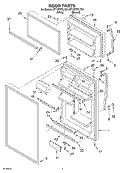 DOOR Diagram and Parts List for ET1MTEXLT01  Whirlpool Refrigerator