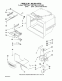 FREEZER LINER PARTS Diagram and Parts List for KFIS27CXWH0  KitchenAid Refrigerator