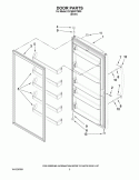 DOOR PARTS Diagram and Parts List for EV165NXTN00  Whirlpool Refrigerator