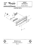 CONSOLE Diagram and Parts List for DU9100XT4  Whirlpool Dishwasher
