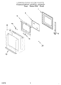 LOWER OVEN DOOR Diagram and Parts List for RBD275PDB11  Whirlpool Wall Oven