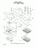 SHELF PARTS Diagram and Parts List for CB19G7B00B4  Whirlpool Refrigerator