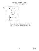 MISCELLANEOUS PARTS OPTIONAL PARTS (NOT INCLUDED) Diagram and Parts List for 6ALBR6245JQ2  Whirlpool Washer
