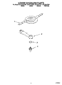 LOWER WASHARM PARTS Diagram and Parts List for GU2451XTST1  Whirlpool Dishwasher