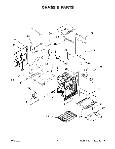 Chassis Parts Diagram and Parts List for KFGD500EBS05  KitchenAid Range