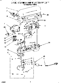 Case, Gearing, Planetary Unit Diagram and Parts List for KD2661KATRW  KitchenAid Mixer
