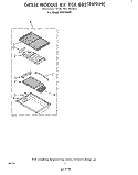 GRIDDLE RCK 884 (261950) , CUTTING Diagram and Parts List for RHE396PP  Whirlpool Range