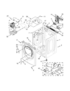 Cabinet Parts Diagram and Parts List for WED95HEDC1  Whirlpool Dryer