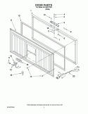 DOOR PARTS Diagram and Parts List for EH155FXTQ01  Whirlpool Freezer