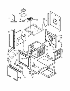 Oven Parts Diagram and Parts List for IBS350PYB01  Whirlpool Wall Oven