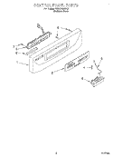 CONTROL PANEL Diagram and Parts List for KUDS24SEBS3  KitchenAid Dishwasher