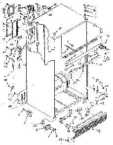 Cabinet Diagram and Parts List for ET20NKXSN10  Whirlpool Refrigerator