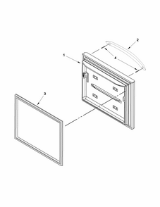 Freezer Door Diagram and Parts List for 59679322015  Kenmore Refrigerator