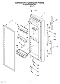 REFRIGERATOR DOOR Diagram and Parts List for 4KSRS27CHT01  KitchenAid Refrigerator
