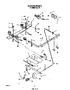 Burner Diagram and Parts List for F6857*0  Roper Range