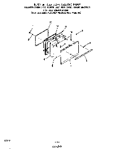 Oven Doors Diagram and Parts List for 2364*1A  Roper Range
