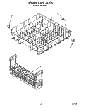 LOWER RACK Diagram and Parts List for KPDI620T2  KitchenAid Dishwasher