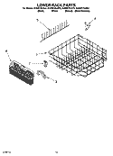 LOWER RACK PARTS Diagram and Parts List for KUDI01DLBL0  KitchenAid Dishwasher