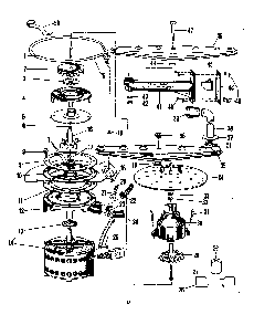 ^motor, Heater And Spray Arm Diagram and Parts List for 8579900  Roper Dishwasher