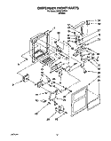 DISPENSER FRONT Diagram and Parts List for 3XRZ2727FI01  Whirlpool Refrigerator