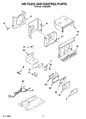 AIR FLOW AND CONTROL PARTS Diagram and Parts List for ACQ058PS6  Whirlpool Air Conditioner