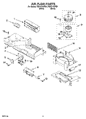 AIR FLOW PARTS Diagram and Parts List for YMH7140XFB1  Whirlpool Microwave