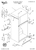 CABINET Diagram and Parts List for 3VET23DKFW02  Whirlpool Refrigerator