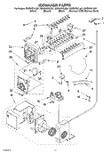 ICE MAKER Diagram and Parts List for GS2SHGXLT01  Whirlpool Refrigerator