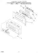 CONTROL PANEL Diagram and Parts List for KEBS208DBS10  KitchenAid Wall Oven