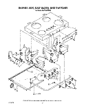 BURNER BOX, GAS VALVES AND SWITCHES Diagram and Parts List for KGCT365TWH0  KitchenAid Cooktop