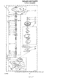 GEARCASE Diagram and Parts List for LA6150XSW0  Whirlpool Washer