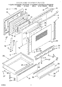 DOOR AND DRAWER Diagram and Parts List for KERC607GAL1  KitchenAid Range