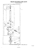BRAKE AND DRIVE TUBE Diagram and Parts List for LA5668XSW2  Whirlpool Washer