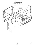 BACKGUARD, LIT/OPTIONAL Diagram and Parts List for SF375PEWN3  Whirlpool Range