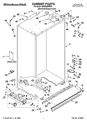 CABINET PARTS Diagram and Parts List for KSSO42FMX01  KitchenAid Refrigerator