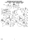 INTERIOR AND AIR FLOW PARTS Diagram and Parts List for KHHC2090SSS0  KitchenAid Microwave