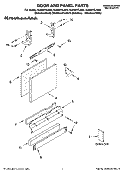DOOR AND PANEL PARTS Diagram and Parts List for KUDS01DJSP0  KitchenAid Dishwasher