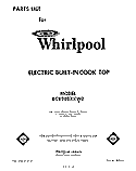 SECTION Diagram and Parts List for RC8200XKW0  Whirlpool Cooktop