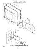 DOOR AND LATCH Diagram and Parts List for MW8100XP0  Whirlpool Microwave