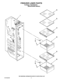 FREEZER LINER PARTS Diagram and Parts List for 7GSC22C6XY01  Whirlpool Refrigerator