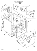 SECTION Diagram and Parts List for LER5636DW1  Whirlpool Dryer