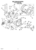 BULKHEAD PARTS, OPTIONAL PARTS (NOT INCLUDED) Diagram and Parts List for WED5590SQ0  Whirlpool Dryer