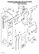 FREEZER LINER AND AIR FLOW PARTS Diagram and Parts List for KSSO48QTB02  KitchenAid Refrigerator