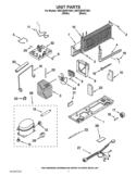 UNIT PARTS Diagram and Parts List for W8TXEWFYB01  Whirlpool Refrigerator