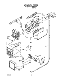 ICEMAKER Diagram and Parts List for ET25DMXXN01  Whirlpool Refrigerator
